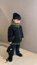 G.duck小黃鴨童裝男童羽絨棉服冬季兒童外套冬裝加厚假兩件棉衣男孩棉襖 黑色【假兩件】 高品質(zhì)羽絨棉 140 建議130-140cm9-10歲cm 曬單實(shí)拍圖