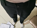 七匹狼休閑褲男加絨褲冬季加厚保暖褲男裝純色直筒長(cháng)褲子男通勤商務(wù)褲裝 001(黑色)-黃金絨 33 曬單實(shí)拍圖