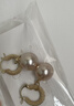 銀針?shù)喪┗魈K珍珠耳釘女小眾百搭耳環(huán)時(shí)尚氣質(zhì)耳飾輕奢高級感 22#銀針-金色 曬單實(shí)拍圖