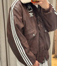阿迪達斯 （adidas）三葉草棉服男裝2025秋冬新款機車(chē)風(fēng)運動(dòng)可拆卸翻領(lǐng)保暖仿皮夾克 KF3692 M 曬單實(shí)拍圖