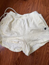 MO&Co.衛褲春美式運動(dòng)風(fēng)抽繩松緊高腰MC刺繡棉質(zhì)短褲休閑褲摩安珂 杏黃色 S 160 曬單實(shí)拍圖