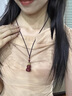 自由說(shuō)朱砂葫蘆項鏈女嘎烏瓶吊墜可打開(kāi)平安福祿護身符轉運珠配飾男禮物 圓珠款 曬單實(shí)拍圖