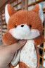 侶隨禮伴豆袋安撫玩偶小象毛絨玩具解壓捏捏陪伴手偶布娃娃小熊貓背包掛件 狐貍款 16cm 曬單實(shí)拍圖