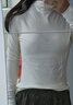 森馬（Semir）長(cháng)袖t恤女短款半高領(lǐng)薄絨輕暖打底衫2024冬新款純色修身抓絨內搭 奶白10534 XL 曬單實(shí)拍圖