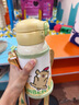 RICH YOUR HOME德國品質(zhì)兒童保溫杯男孩小學(xué)生吸管水壺男女孩幼兒園上學(xué)專(zhuān)用便攜 線(xiàn)條小狗500ML[杯套款]一蓋雙飲 曬單實(shí)拍圖