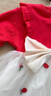 心楠女童衣服秋冬長(cháng)袖女寶寶一周歲禮服中式百天蓬蓬裙公主裙滿(mǎn)月服 紅色蝴蝶裙紗裙【長(cháng)袖款】 80 碼 曬單實(shí)拍圖