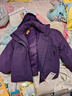 鴨鴨（YAYA）佟麗婭同款短款羽絨服女2025秋冬新款時(shí)尚休閑復古工裝派克服外套 紫色 M (160) 曬單實(shí)拍圖
