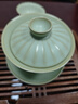 周澤堂 粉青汝窯蓋碗 景德鎮高端陶瓷功夫茶具茶碗泡茶喬遷喬遷禮物 無(wú)尤蓋碗215ml 曬單實(shí)拍圖