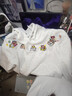 辰衣純可愛(ài)趣味蠟筆小新刺繡連帽衛衣女2024新款秋冬加絨加厚小個(gè)子外套 白灰色（優(yōu)質(zhì)版） M 曬單實(shí)拍圖