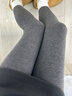 UNRSTND深灰色連褲襪女外穿秋冬季壓力瘦腿加絨加厚冬天保暖黑色打底褲 曬單實(shí)拍圖