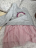 H&M2025秋季新款童裝女童薄紗裙擺衛衣連衣裙1303542 混淺灰色/彩虹 130 130/64 曬單實(shí)拍圖