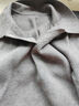 對白（DUIBAI）萊賽爾翻領(lǐng)針織衫女2025冬季新款抽繩顯瘦氣質(zhì)百搭打底衫上衣 通勤灰 L 曬單實(shí)拍圖