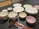 JIWOO碗盤(pán)餐具整套碗家用陶瓷碗筷套裝碗盤(pán)餐具喬遷之喜搬家新婚禮物 曬單實(shí)拍圖