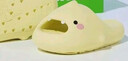 明星同款 高顏值2代萌鯊魚(yú)厚底增高拖鞋防滑戶(hù)外多巴胺拖鞋女士 黃色 38-39 曬單實(shí)拍圖