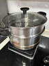 愛(ài)仕達（ASD）蒸鍋雙層不銹鋼蒸鍋 家用燉蒸煮一體湯鍋 28CM大容量蒸籠QVL1528 曬單實(shí)拍圖