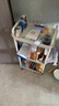 小推車(chē)置物架廚房落地臥室多層嬰兒零食移動(dòng)浴室衛生間收納儲物架 25CM寬【3層白】送掛鉤+貼紙 曬單實(shí)拍圖
