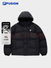 FILA FUSION斐樂(lè )潮牌男裝羽絨服2025冬季新款寬松保暖連帽外套 正黑色-BK M 曬單實(shí)拍圖
