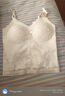 歌漫朵蕾絲性感吊帶薄款帶胸墊秋冬無(wú)痕修身大胸顯小胸內搭磨毛打底背心 香檳白 均碼 （80-140斤） 曬單實(shí)拍圖