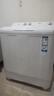 海爾（Haier）洗衣機半自動(dòng)大容量12公斤雙缸強力去污雙凈力颶風(fēng)水流雙桶洗脫分離公斤家用以舊換新 12kg強力去污+颶風(fēng)水流+噴淋漂洗 曬單實(shí)拍圖