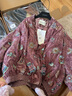 三吉黑花【福祿頌】新中式刺繡絲絨羽絨服女國風(fēng)冬裝外套90白鴨絨 紫粉(90白鴨絨) S 曬單實(shí)拍圖