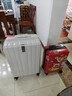 漢客行李箱女拉桿箱男大容量雙層拉鏈密碼旅行箱26英寸白 81升巨能裝 曬單實(shí)拍圖