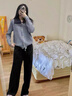Ady Glenna小香風(fēng)針織衫女翻領(lǐng)單排扣軟糯顯瘦短款毛衣女秋冬時(shí)尚針織開(kāi)衫女 灰色 S 【建議80-95】 曬單實(shí)拍圖