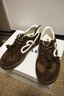 百麗流心曲奇雙鞋帶厚底德訓鞋增高跑步休閑板鞋B2873CM5 棕色  40 曬單實(shí)拍圖