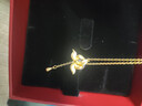 周六福玉蘭花黃金項鏈女足金吊墜生日禮物計價(jià)A0622138 約5.5g 40+5cm 曬單實(shí)拍圖