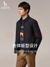 哈吉斯（HAZZYS）男裝 冬款襯衫式翻領(lǐng)絎縫棉服高彈簡(jiǎn)約男士外套ASSZU0CDX12 曬單實(shí)拍圖