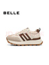 百麗（Belle）撞色時(shí)尚阿甘鞋女厚底2025休閑鞋B2449AM5 米色/棕 35 (225mm) 曬單實(shí)拍圖