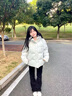 鴨鴨時(shí)尚短款羽絨服2025年冬季新款百搭小個(gè)子連帽面包服保暖泡芙外套 冰川藍色 M /160(建議選擇105-120斤) 曬單實(shí)拍圖