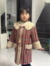 G.duck女大童加厚毛呢大衣秋冬款新款格子洋氣兒童加絨羊羔毛絨呢子外套 圖片紅色格子 130 身高120-125cm年齡7-8歲 曬單實(shí)拍圖