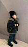 G.duck小黃鴨童裝男童羽絨棉服冬季兒童外套冬裝加厚假兩件棉衣男孩棉襖 黑色【假兩件】 高品質(zhì)羽絨棉 140 建議130-140cm9-10歲cm 曬單實(shí)拍圖