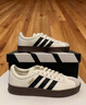 adidas「T頭鞋」VL COURT復古休閑板鞋德訓鞋男女阿迪達斯輕運動(dòng) 漢玉白/黑色/樹(shù)脂黃   39 曬單實(shí)拍圖