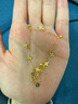 水貝黃金足金999幸運星手鏈手繩5G工藝生日生日禮物送朋友送閨蜜 幸運星手鏈 金重約3.1克+多退少補 曬單實(shí)拍圖