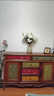 尚華仕餐邊柜一體靠墻柜子歐式客廳輕奢風(fēng)玄關(guān)柜美式復古實(shí)木斗柜儲物柜 棕色彩繪長(cháng)122寬40高100 曬單實(shí)拍圖