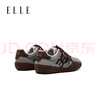 ELLE復古德訓鞋女2025秋季新款板鞋休閑女生學(xué)生百搭運動(dòng)鞋子 灰棕色 加絨 跟高4cm 38 (240mm) 標準碼 曬單實(shí)拍圖