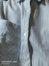 名創(chuàng  )優(yōu)品（MINISO）重磅牛津紡襯衫男豎條紋顯瘦春秋季日常休閑抗皺免燙翻領(lǐng)襯衣男士 【加絨牛津條紋紡襯衫】藍白條 棉60%+滌綸40% XL 180 (不起球不掉色) 曬單實(shí)拍圖
