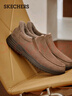 斯凱奇（Skechers）閃穿鞋男士2025新款秋季加絨保暖休閑健步鞋一腳蹬樂(lè )福鞋205606 曬單實(shí)拍圖