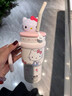 旺佰福三麗鷗凱蒂貓保溫杯女生吸管水杯便攜大容量杯子女士圣誕生日禮物 Hellokitty700ml【正版聯(lián)名 京倉速發(fā)】 曬單實(shí)拍圖