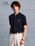 Teenie Weenie小熊男裝POLO衫T恤2025夏新款清新時(shí)尚多彩純色短袖 藏青色 L 曬單實(shí)拍圖