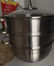 樂(lè )扣樂(lè )扣（LOCK&LOCK）不銹鋼蒸鍋 家用大容量蒸鍋28CM三層組合套裝 可蒸肉蒸魚(yú)包子饅頭 曬單實(shí)拍圖