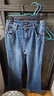 百圖betu女裝2025春季新款牛仔褲高腰牛仔微喇褲九分褲褲子女2501T65 黑色 M 曬單實(shí)拍圖