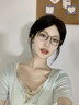 蔡司（ZEISS）鏡片歐陽(yáng)娜娜同款茶框近視眼鏡女素顏顯瘦可配度數小框眼睛架散光 透茶【明星同款】 配防藍光平光0度【贈運費險】 曬單實(shí)拍圖