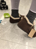 百麗（Belle）全麥吐司毛里勃肯鞋女25冬商場(chǎng)款保暖增高休閑鞋E6V1DDM5預售 啡色 38 曬單實(shí)拍圖