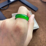 正品和田玉碧玉戒指和田玉指環(huán)扳指新坑菠菜綠指環(huán)男女款玉石尾戒 內徑15mm 曬單實(shí)拍圖