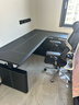 電動(dòng)升降桌電腦桌家用帶抽屜書(shū)桌學(xué)習黑色桌子電競桌辦公桌工作臺 右轉角/護腿馬鞍皮面帶大柜子 180*110cm【V9雙電機】 曬單實(shí)拍圖