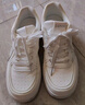 達芙妮小白鞋女春秋季透氣舒適運動(dòng)鞋時(shí)尚百搭厚底板鞋 米白色 40  曬單實(shí)拍圖