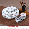 茶具整套潮汕功夫茶具套裝泡茶家用白瓷茶壺茶杯蓋碗宜興陶瓷茶盤(pán) 10英寸 竹報平安套裝 贈六君子 曬單實(shí)拍圖