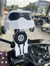 偶森電動(dòng)車(chē)手機支架2025新款防震防雨減震器摩托外賣(mài)騎手小頭盔導航架 黑白鏡座款+小頭盔/氣囊雙重減震 曬單實(shí)拍圖